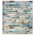 Самоклеюча декоративна 3D панель сіро-блакитна цегла 700x770x3 мм 