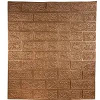 Самоклеюча 3D панель під коричневу цеглу 700x770x3 мм 