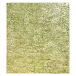 Самоклеюча декоративна 3D панель оливковий мармур 700x770x3 мм 