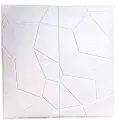 Самоклеюча декоративна 3D панель бут білий 700x700x3 мм 