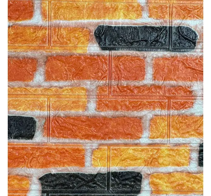 Самоклеюча декоративна 3D панель цегла теракот 700x770x3 мм 
