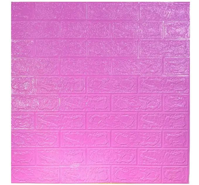 Самоклеюча декоративна 3D панель бузкова цегла 700x770x3 мм 