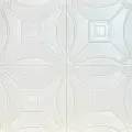 Самоклеюча декоративна 3D панель квадрат еліпс білий 700x700x5 мм 