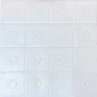 Самоклеюча декоративна 3D панель білий фасад 700x770x3 мм 